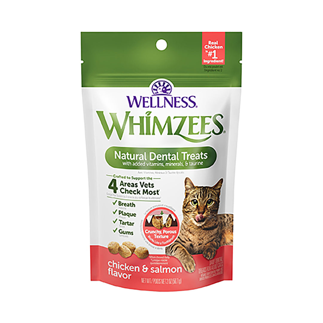 WHIMZEES DENTAL TREATS CHICKEN SALMON FLAVOR FOR CATS 2oz