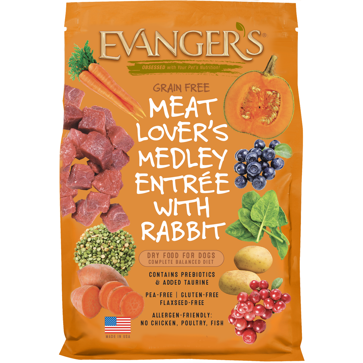 evangers meat lovers medley entree with rabbit