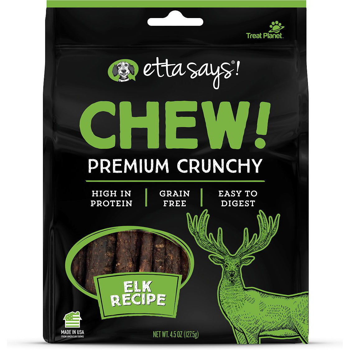 Etta says dog chewy