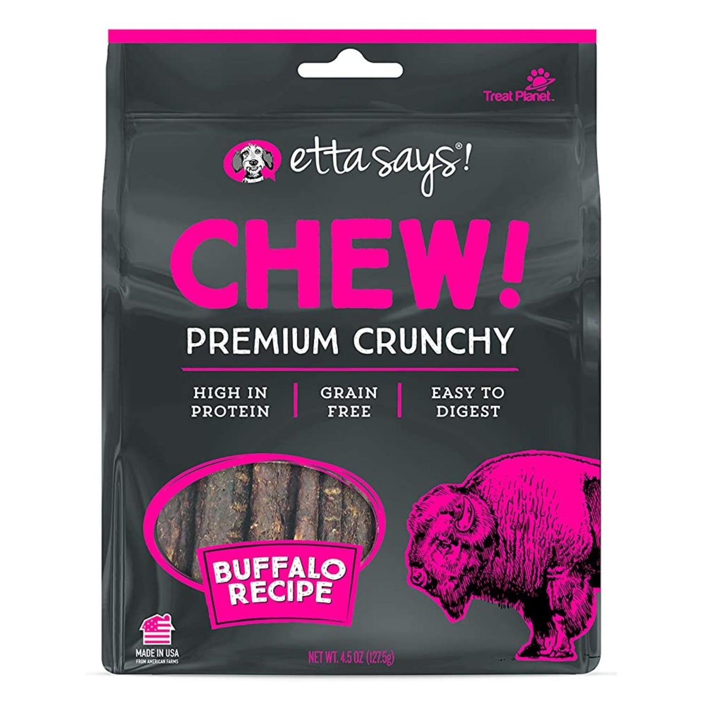 Etta says dog chewy