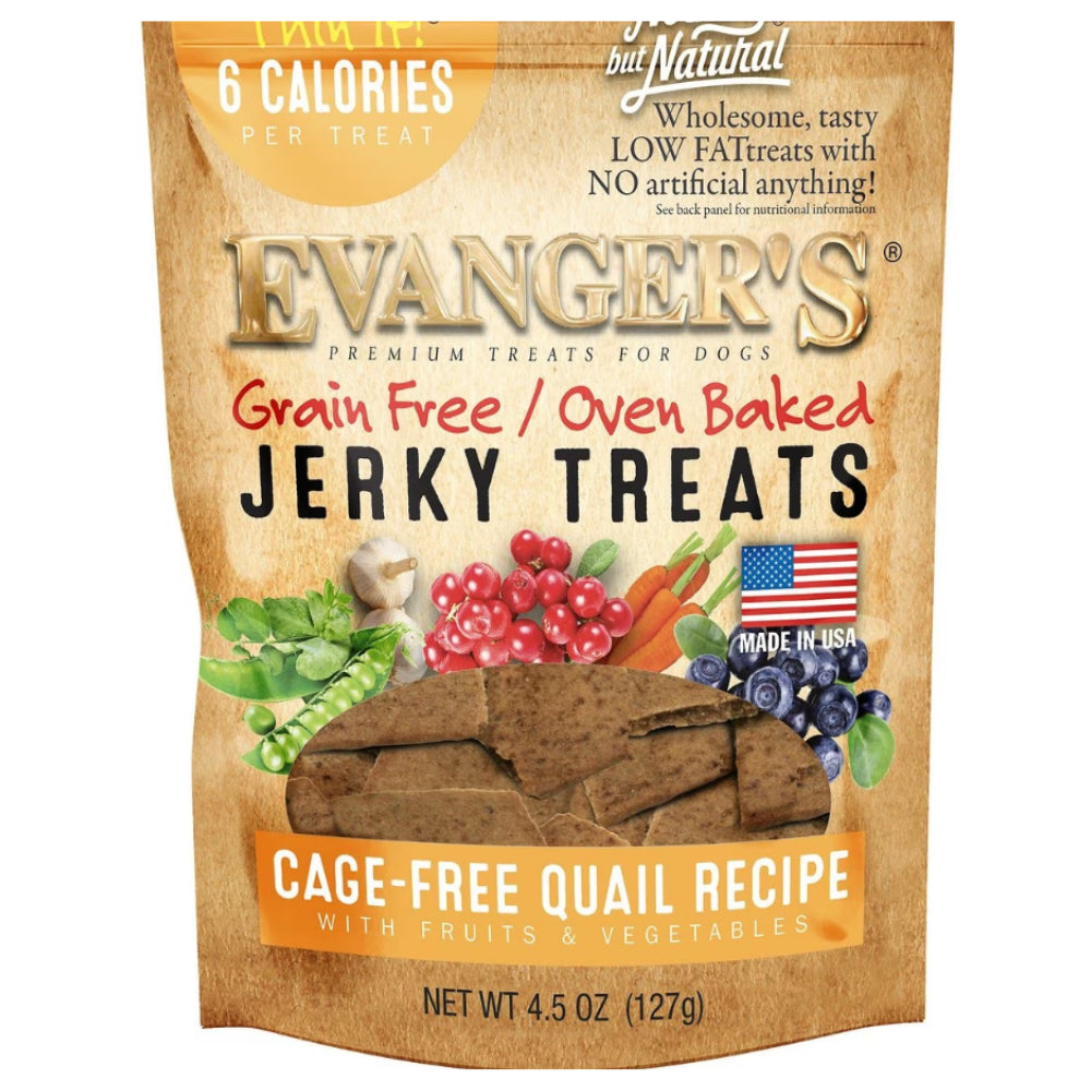 Evangers cage free quail with fruits and vegetables jerky