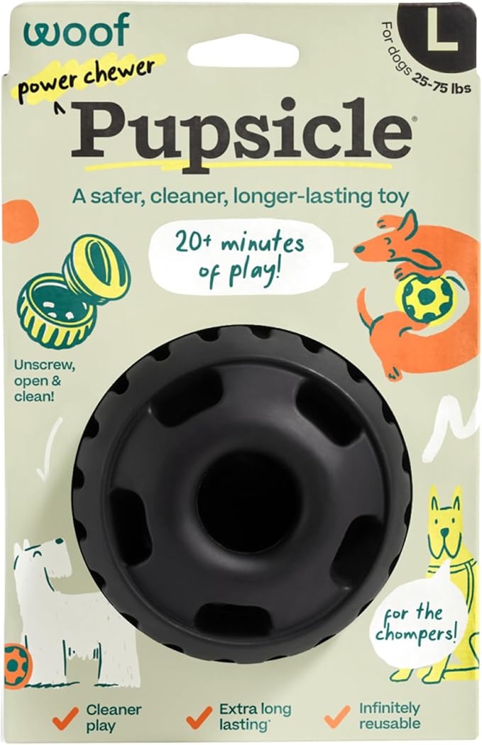 WOOF BLACK POWER CHEWER PUPSICLE TREAT TOY