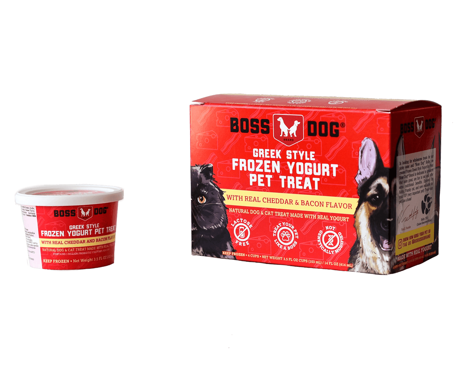 GREEK STYLE FROZEN YOGURT PET TREAT- For CATS & DOGS 3.5 oz