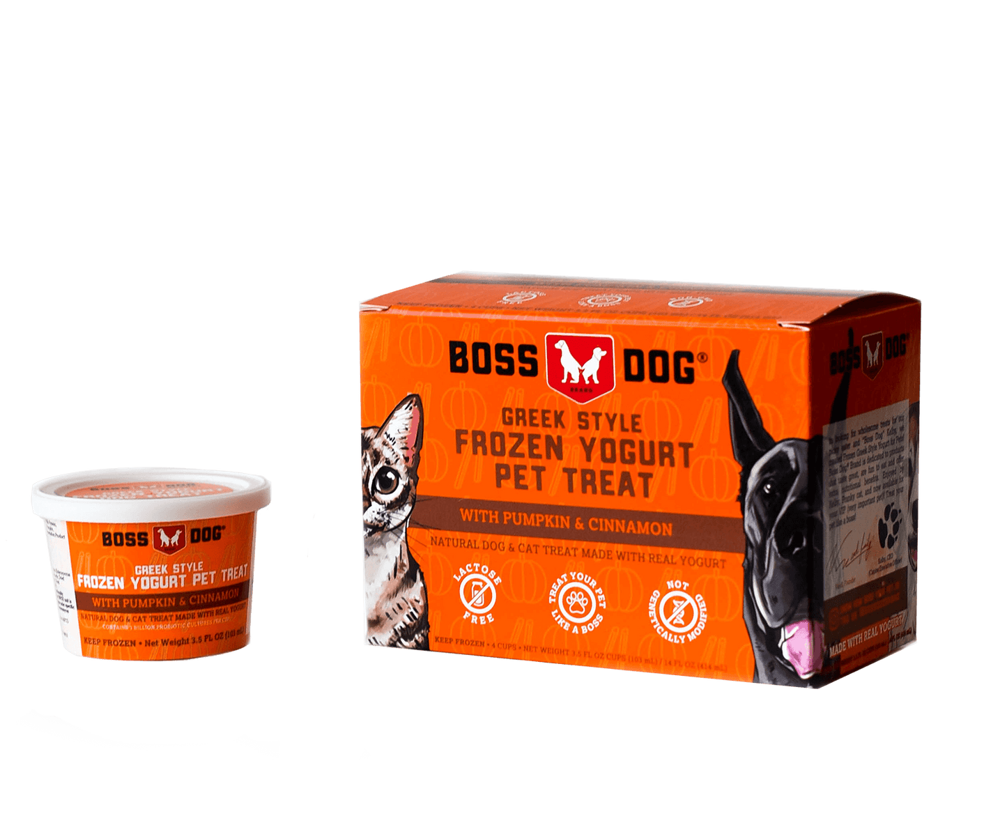 GREEK STYLE FROZEN YOGURT PET TREAT- For CATS & DOGS 3.5 oz