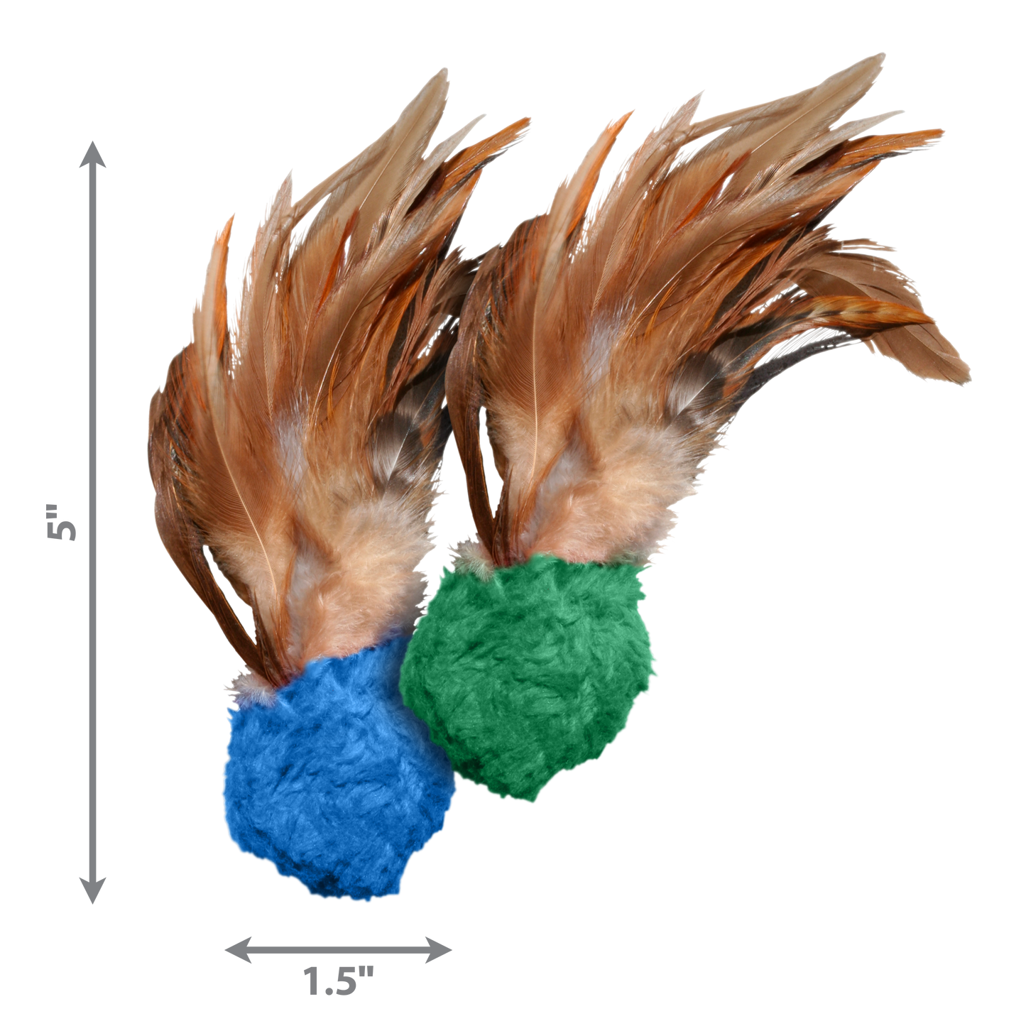 KONG NATURALS CRINKLE BALL W/FEATHERS