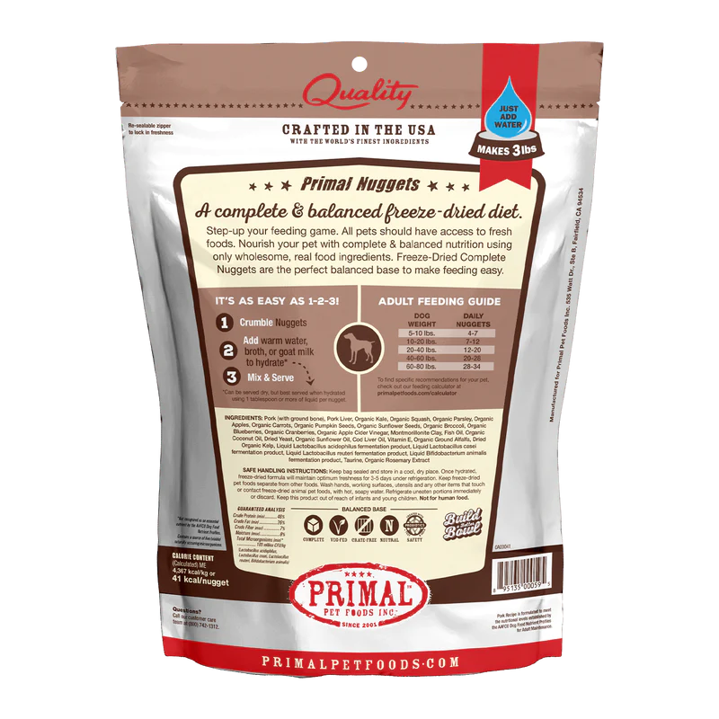 Primal CANINE FREEZE-DRIED NUGGETS 5.5 oz