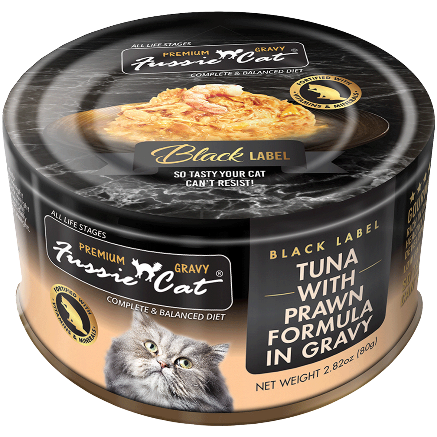 NEW Fussie Cat Tuna with Prawn in Gravy 2.8oz
