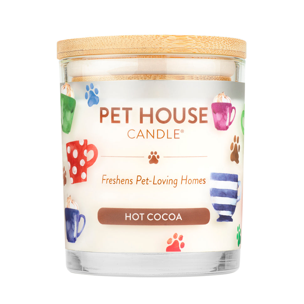 Pet house hot cocoa large candle