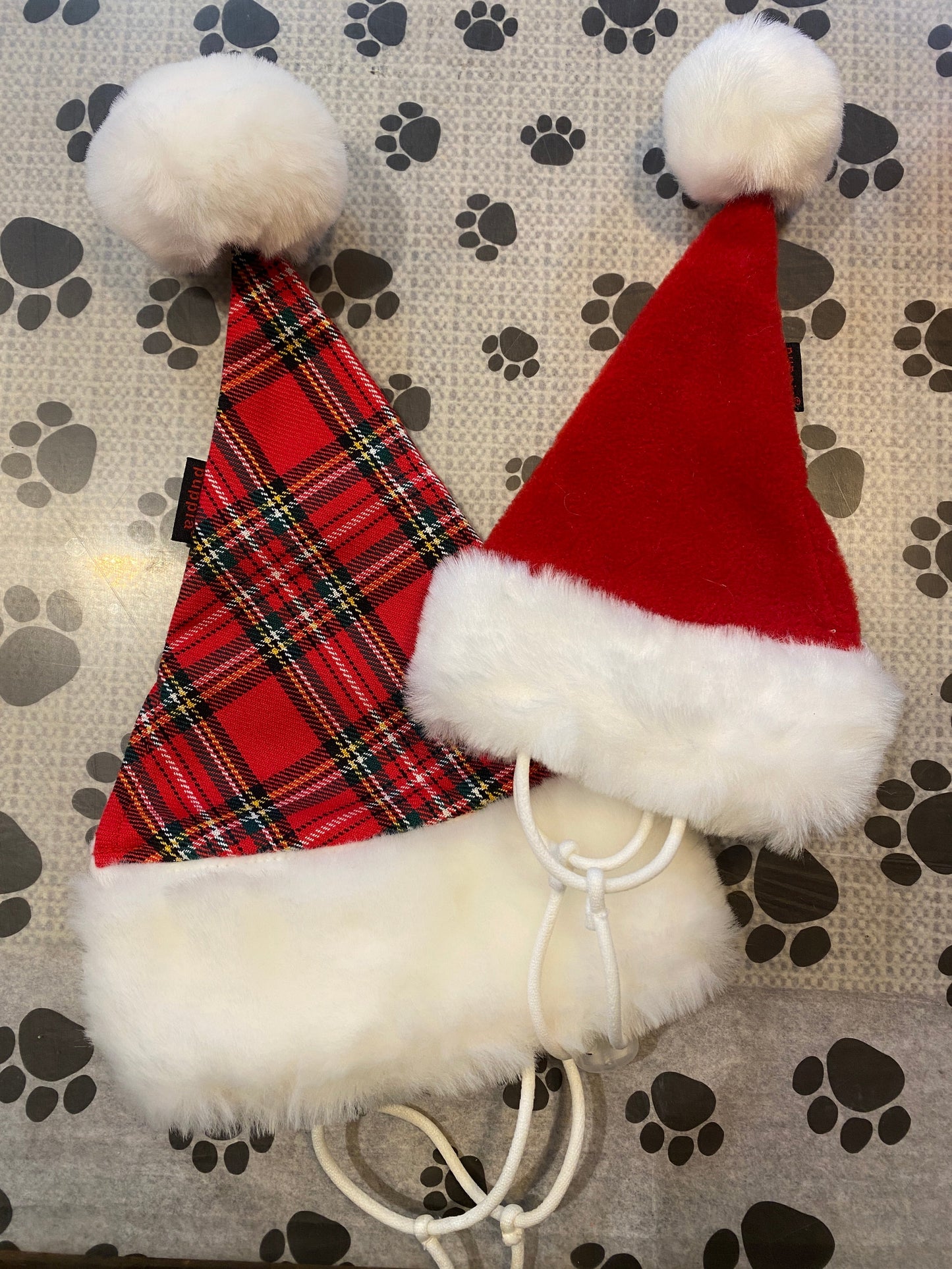 Puppia Plaid Santa Hat