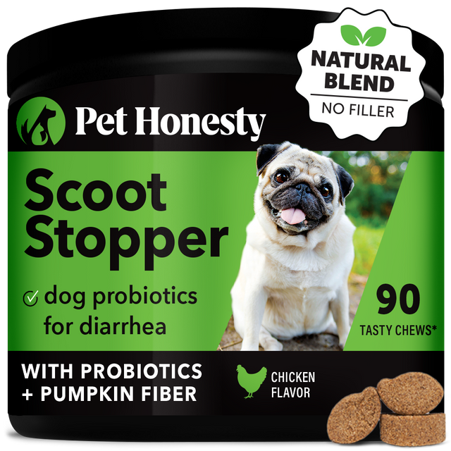Pet Honesty Dog Scoot Stopper Anal Gland Support Soft Chews Chicken