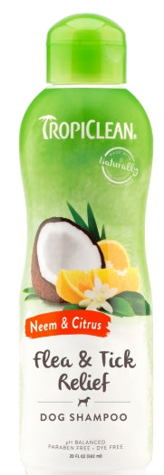TropiClean Neem & Citrus Flea and Tick Relief Dog Shampoo