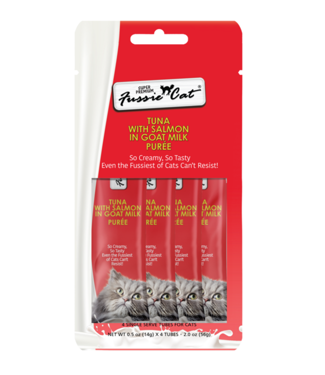 fussie cat gf puree tuna salmon goat milk