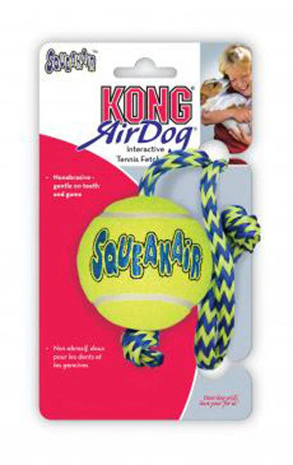 Kong Squeaker Ball Rope Toy Medium