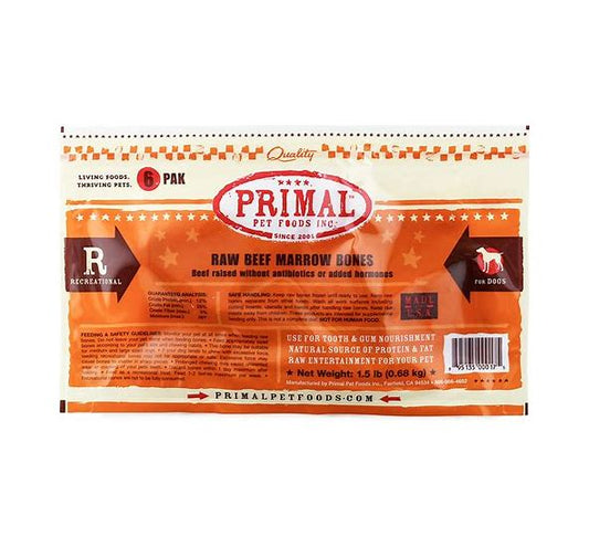 primal frozen raw beef marrow bones