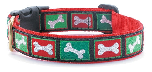 Up Country Christmas Bones Dog Collar
