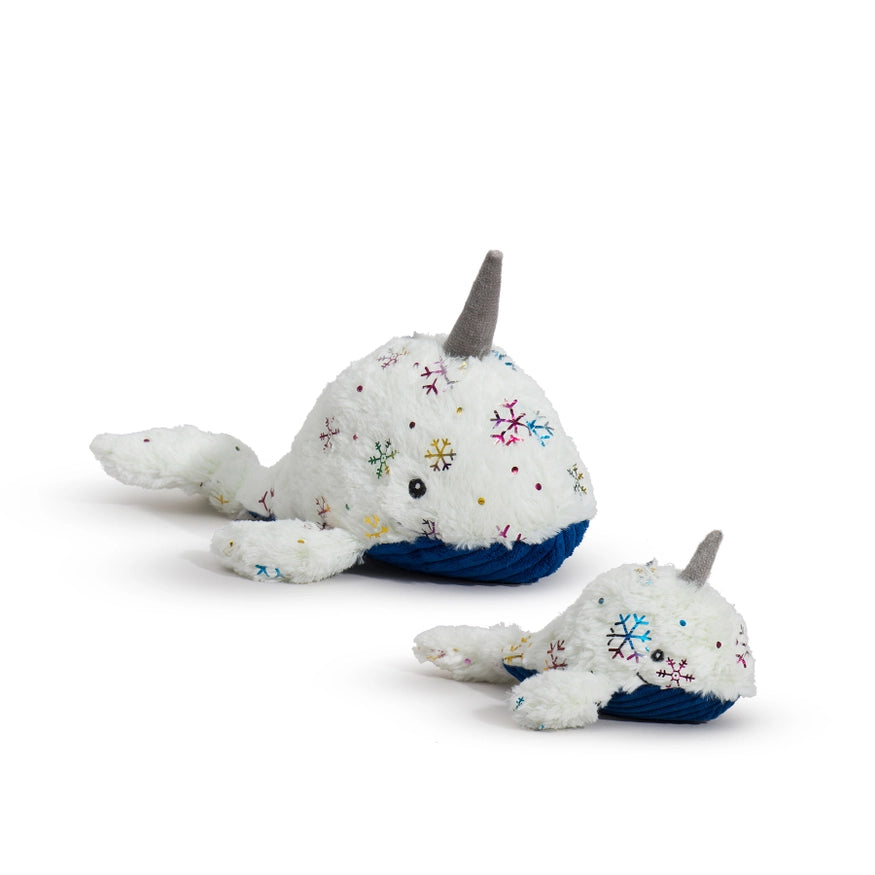 Hugglehounds Christmas Narhwal Plush Dog Toy