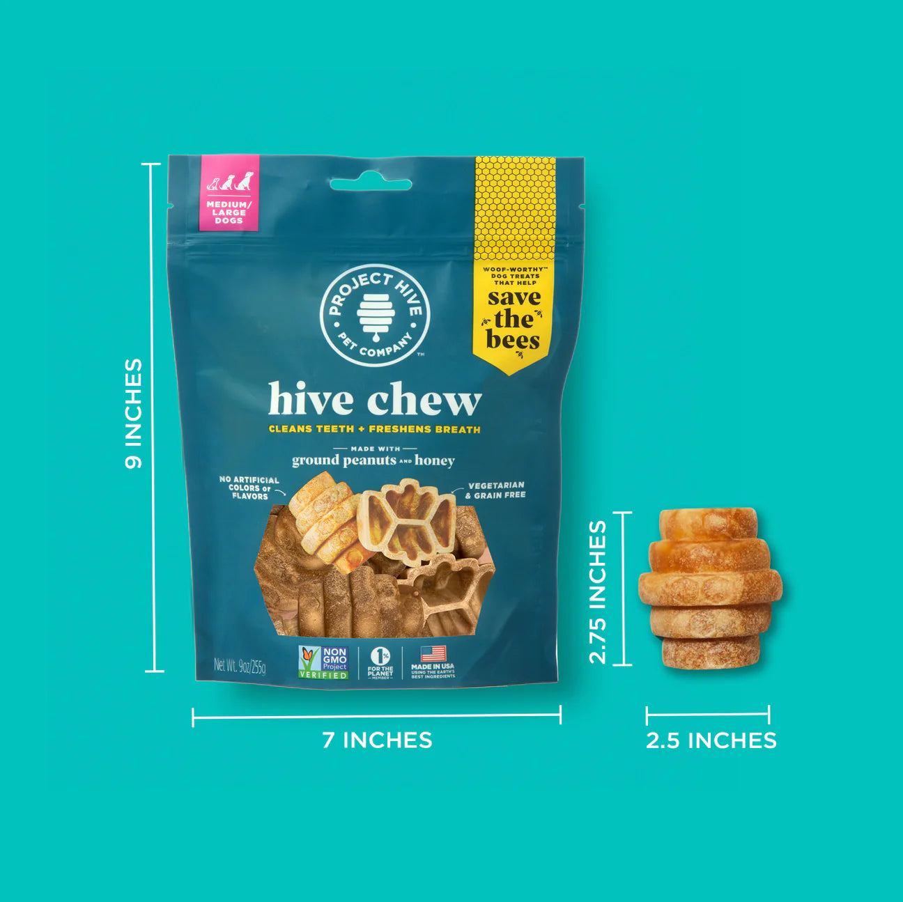 Project Hive LARGE DOG Hive Chews 8oz