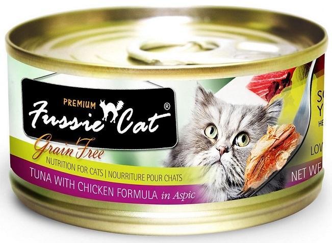 Fussie Cat Premium Tuna with Chicken Formula in Aspic Canned Food