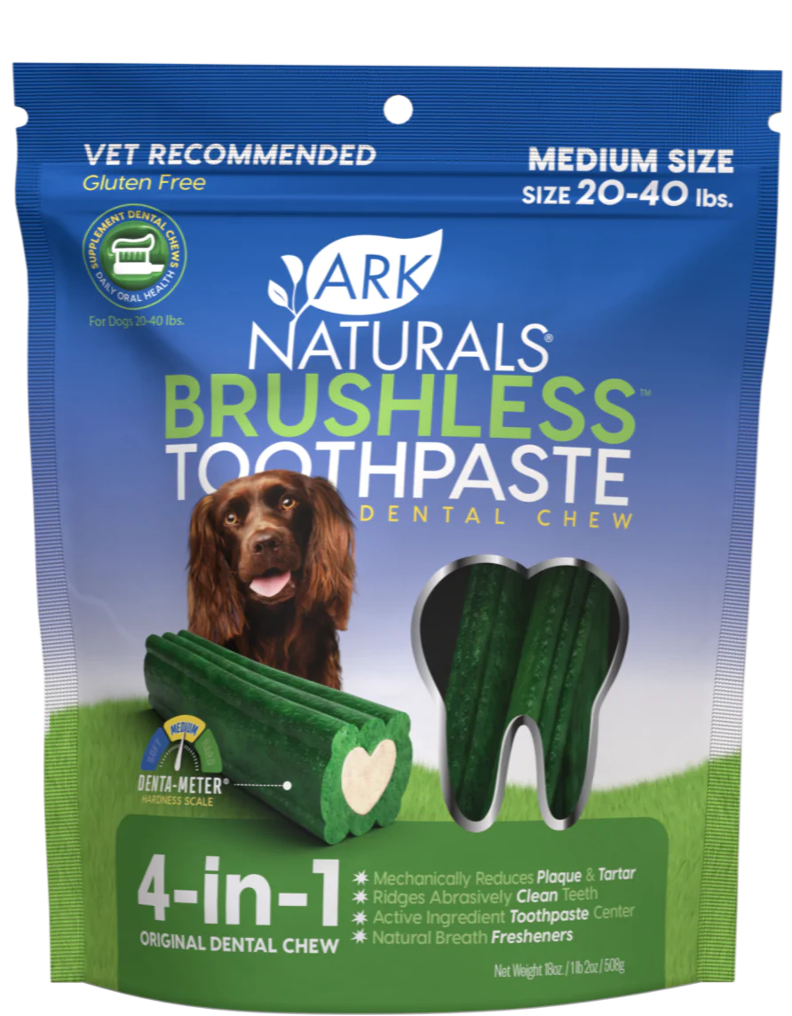 Ark Naturals BREATH-LESS Brushless-Toothpaste Medium Dog Treats