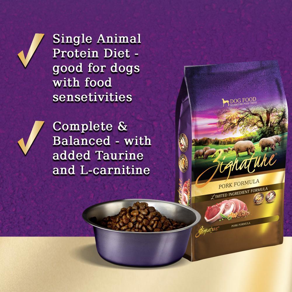 Zignature Limited Ingredient Formula Grain Free Pork Dry Dog Food