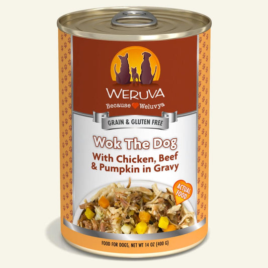 Weruva Wok The Dog with Chicken, Beef, & Pumpkin in Gravy Wet Dog Food