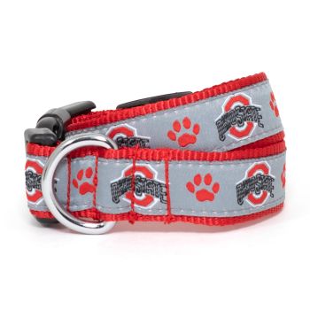 The Worthy Dog Ohio State O Paw Grey Collar