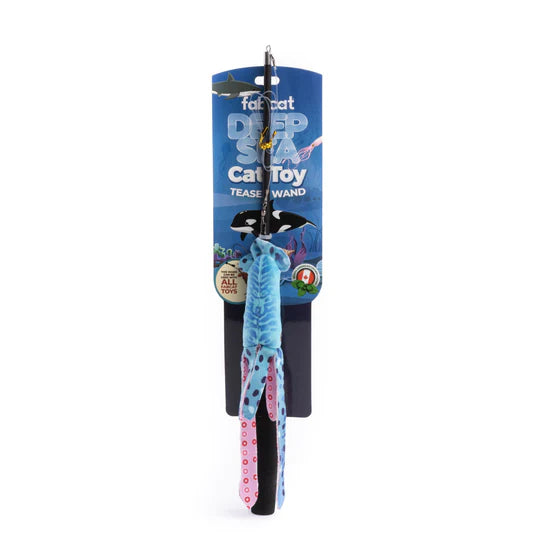 Fabcat Teaser Wand Squid Cat Toys