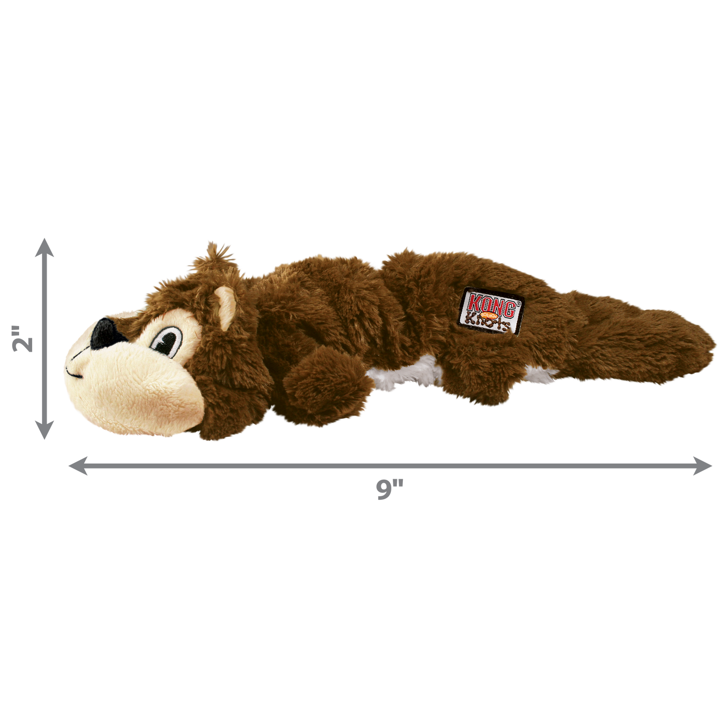 Kong Scrunch Knot Squirrel SM/MD