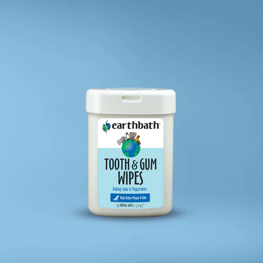 Earthbath Tooth & Gum Wipes for Dogs and Cats