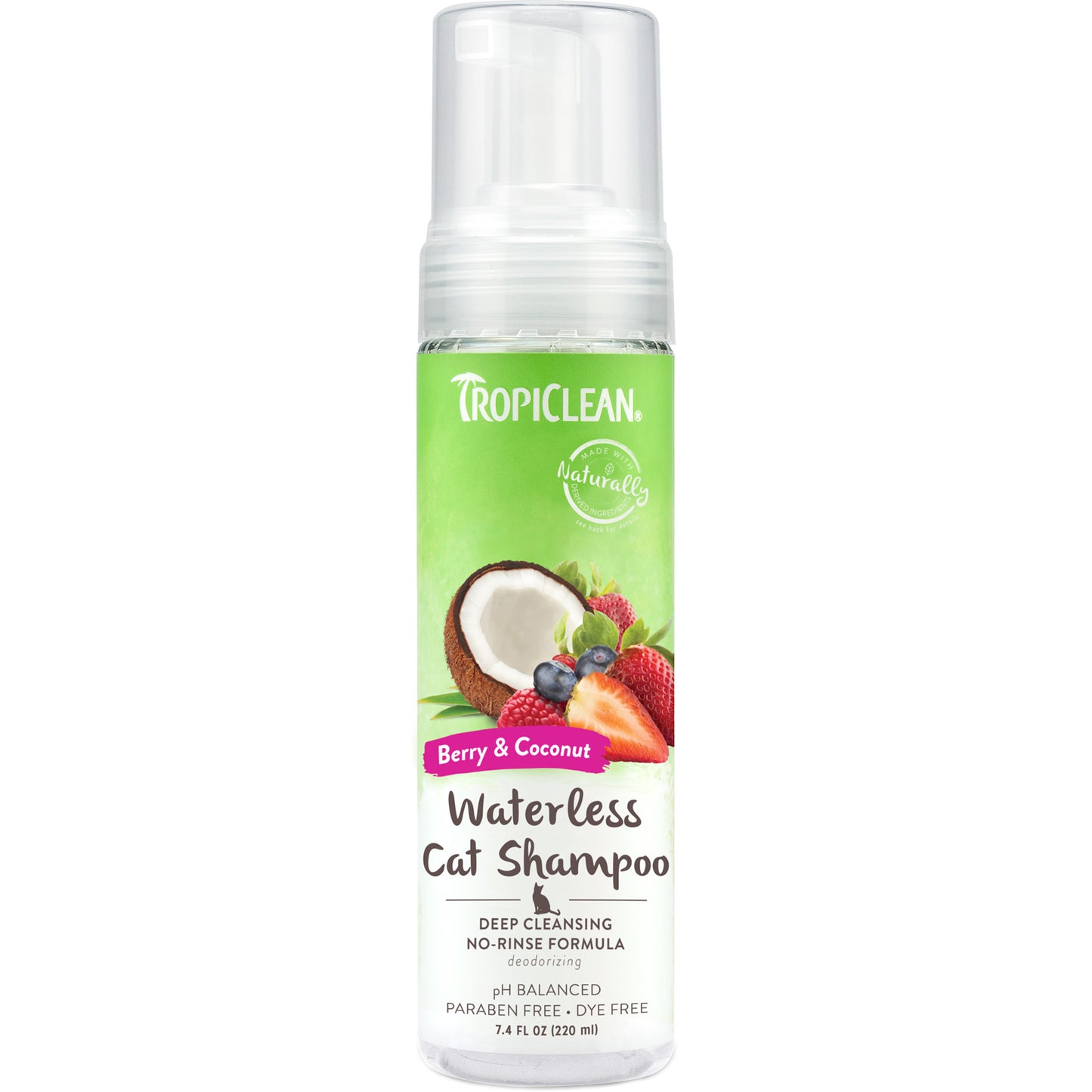 Tropiclean Waterless Cat Shampoo Berry & Coconut
