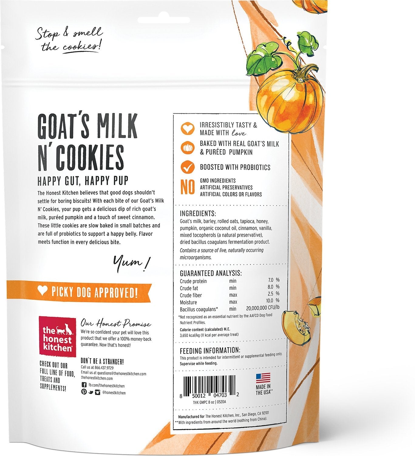 The Honest Kitchen Goat's Milk N' Cookies Pumpkin & Cinnamon