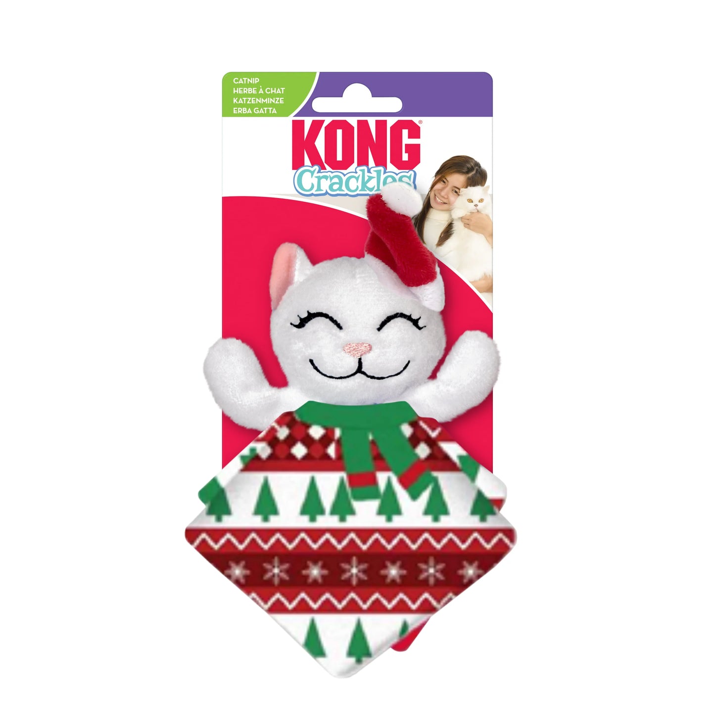 Kong Crackles Santa Kitty