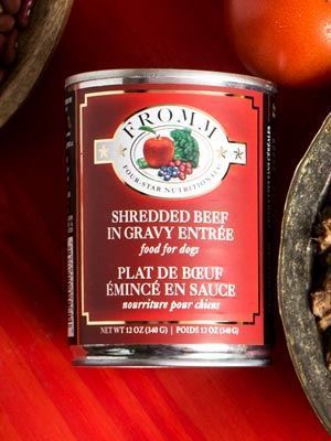 Fromm shredded beef in gravy