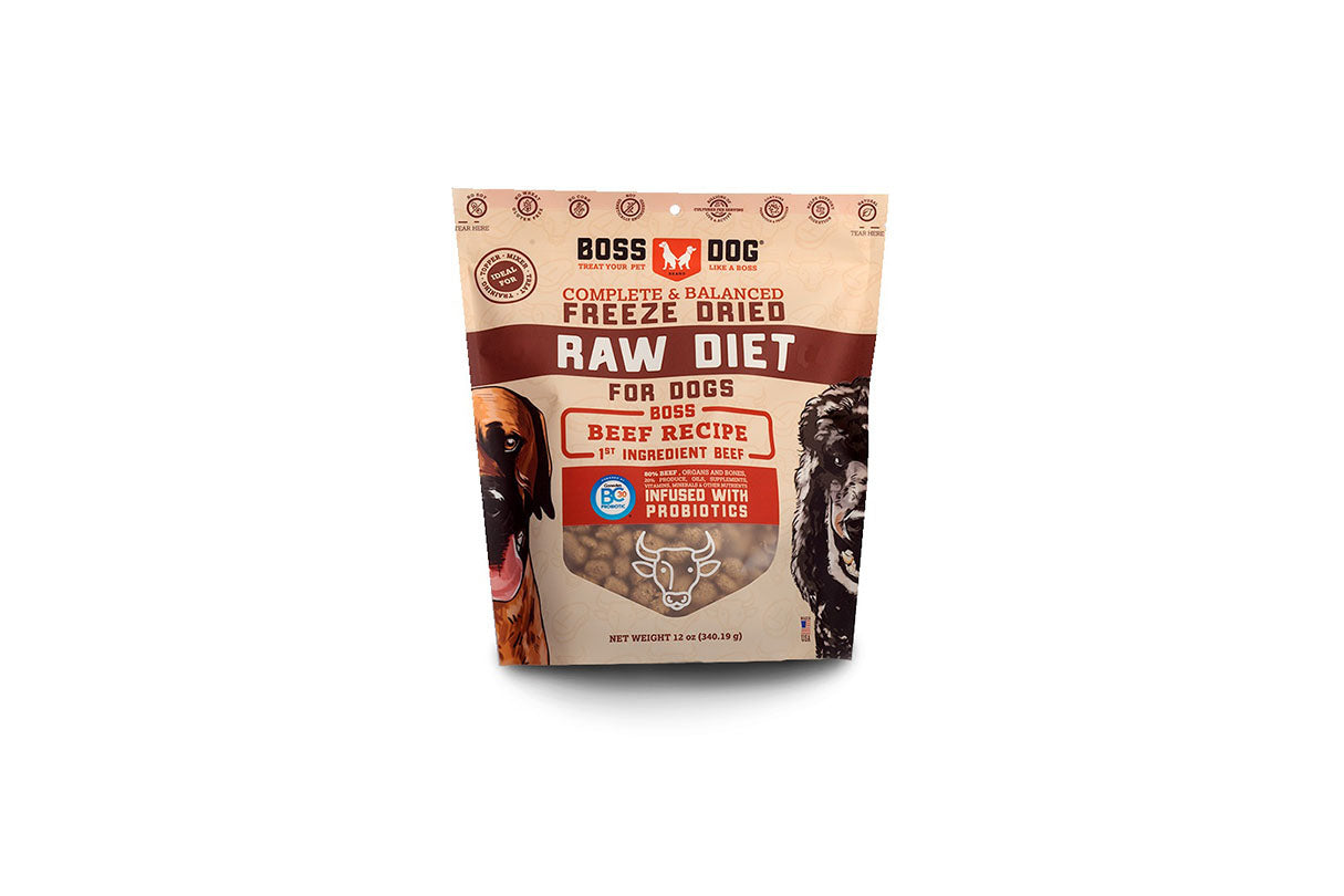 BOSS DOG FREEZE DRIED RAW DIET FOR DOGS (BEEF) 12 oz