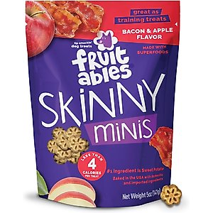 Fruitables Chewy Skinny Minis Apple Bacon Dog Treats