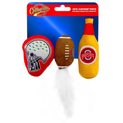 Ohio state 3 piece cat nip toys