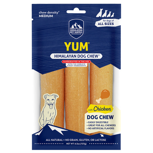 himalayan pet supply yaky chews. bacon,chicken,peanut butter and cheese