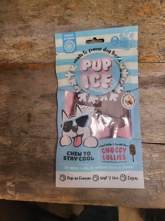 Pup ice chocolate lollies