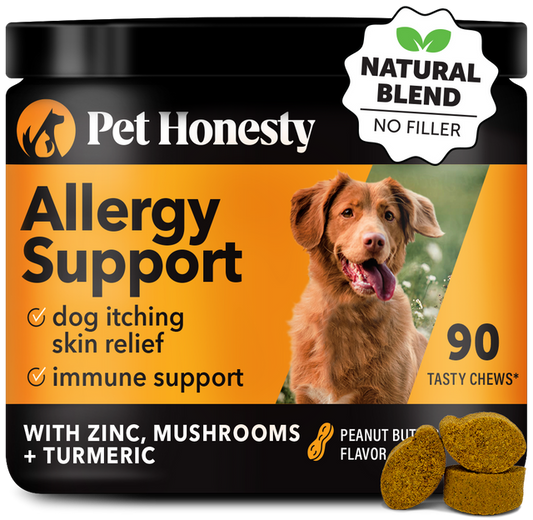 Pet Honesty Dog Allergy Support Relief Chews, Peanut Butter