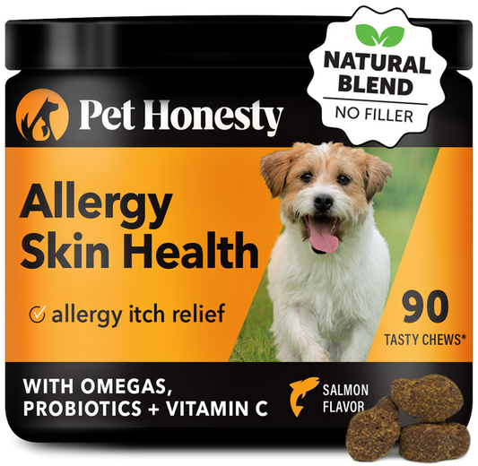 Pet Honesty Dog Allergy Skin Health Support Fish Oil Chews, Salmon,