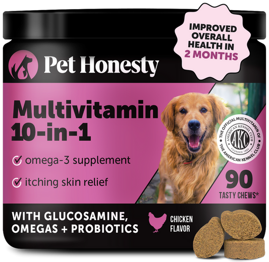 Pet Honesty Dog 10 in 1 Multivitamin Glucosamine Soft Chews, Chicken