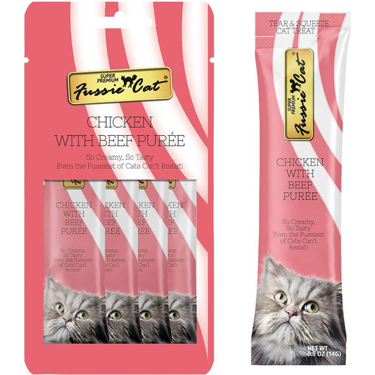 Fussie cat puree chicken beef