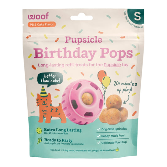 WOOF DOG BIRTHDAY POPS SMALL 6OZ
