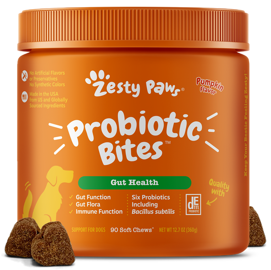 Zesty Paws Probiotics bite pumpkin chews