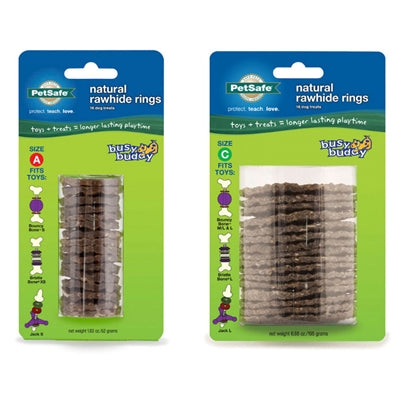 PetSafe Busy Buddy Natural Rawhide Rings