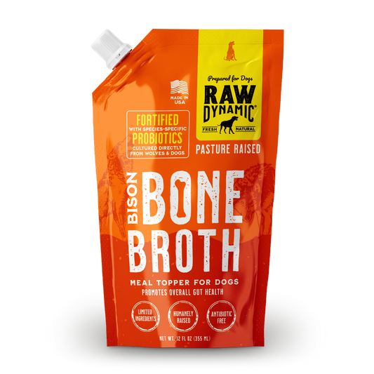 Raw dynamic bison bone broth