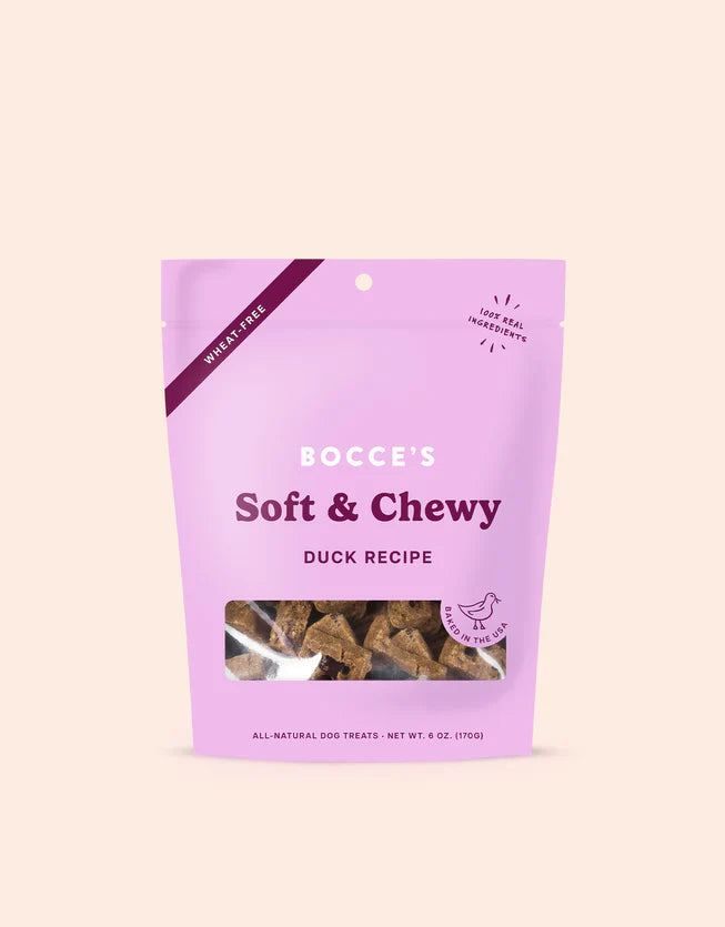 bocce soft and chewy duck dog treats