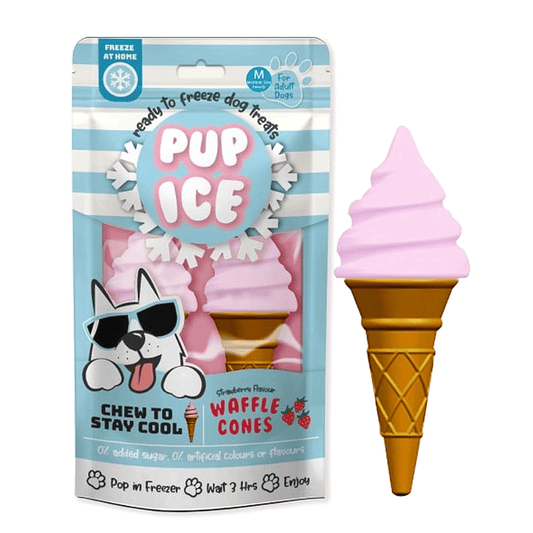 Pup ice waffle strawberry