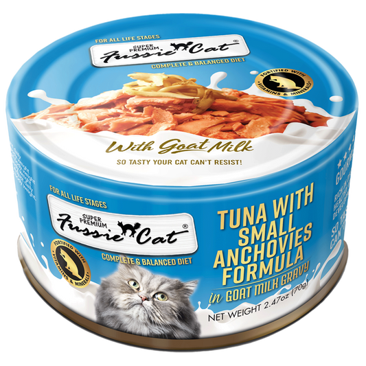 Fussie Cat Super Premium Tuna with Small Anchovies in Goat Milk Gravy