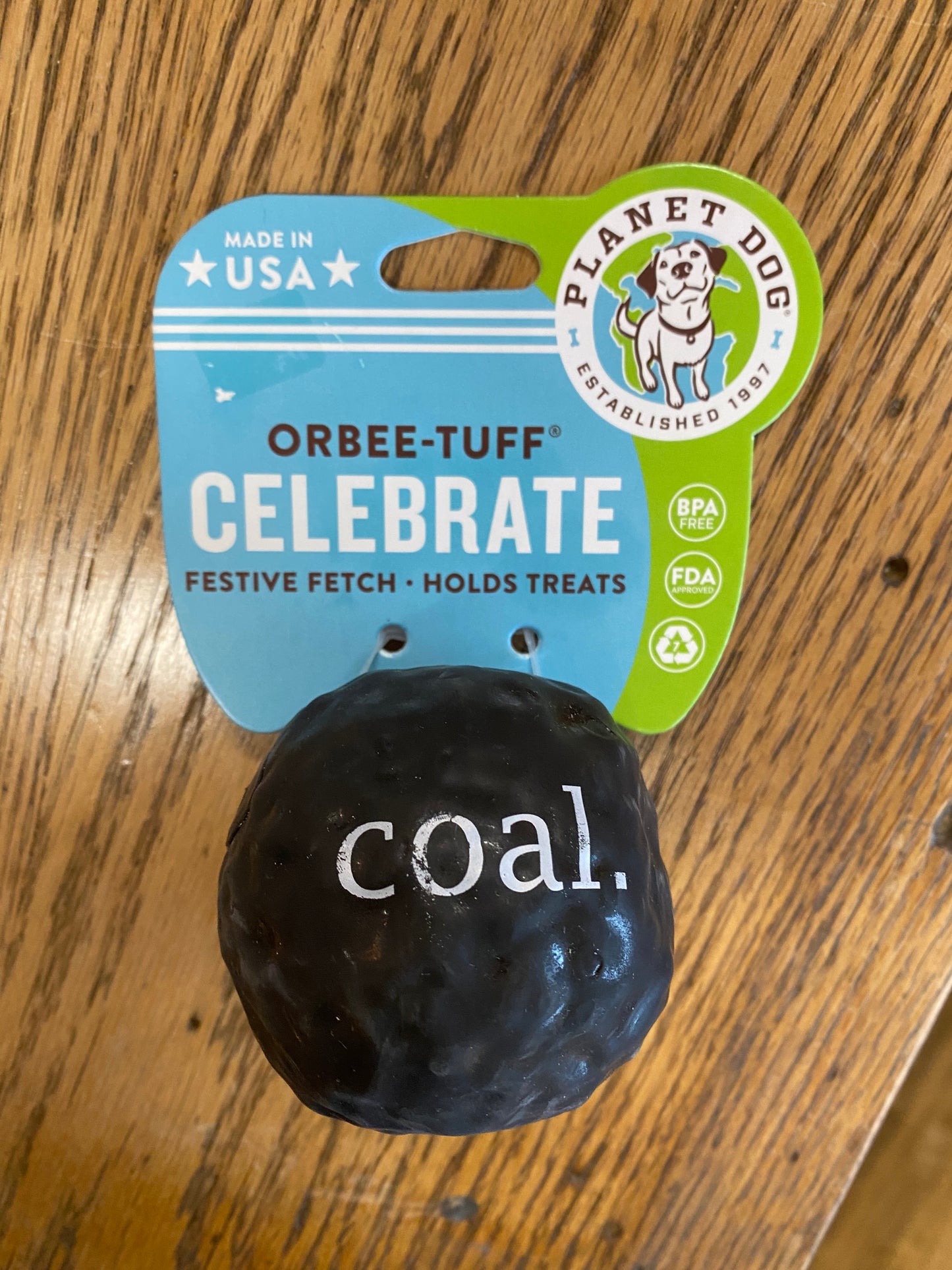 Planet Dog Holiday Small Lump of Coal Ball